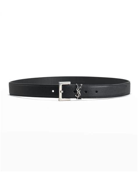 cintura elastica ysl|Saint Laurent YSL Cintura Box Leather Belt .